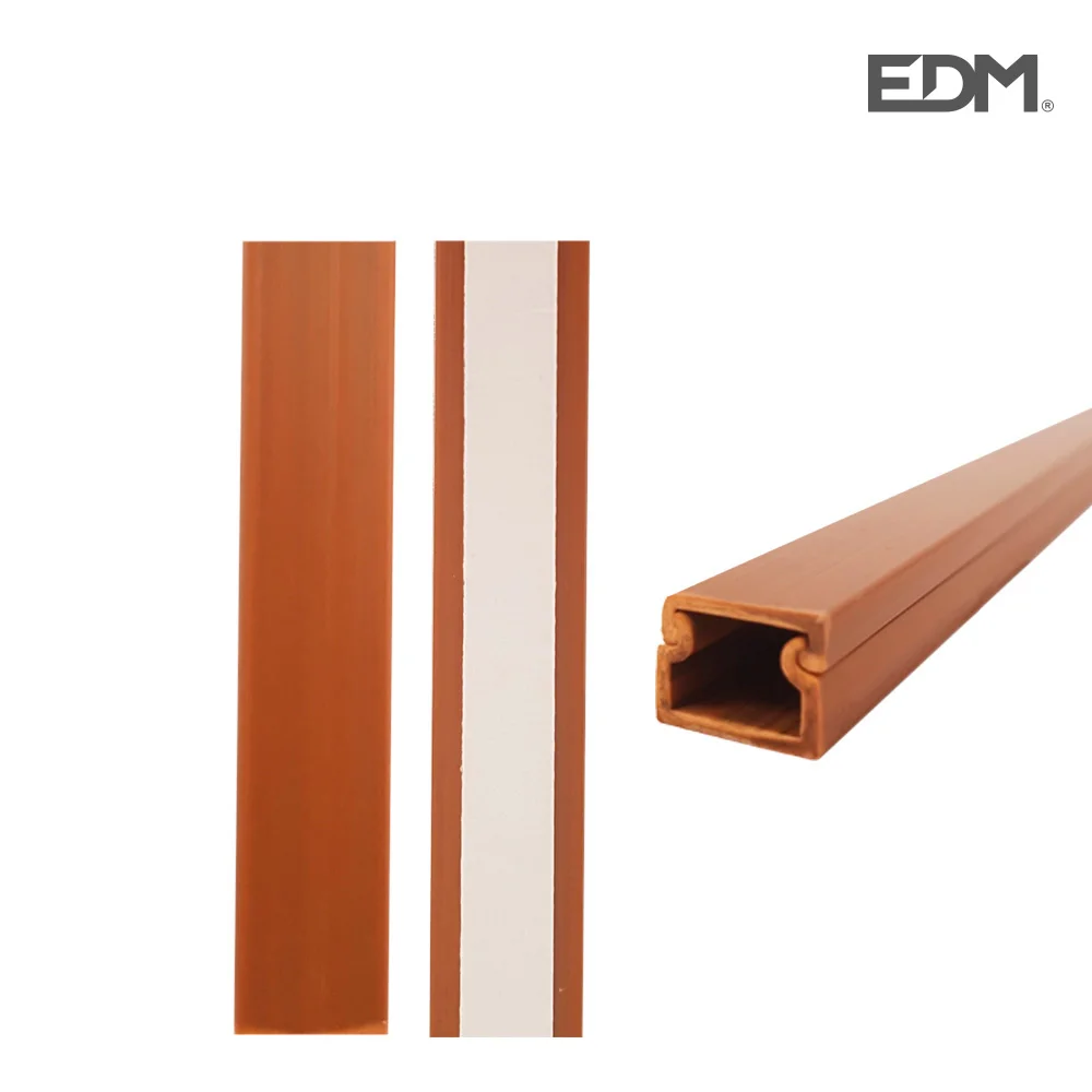 Mini Calha Adesiva Edm 2m 12,7x11mm Madeira Escura (Pre&ccedil;o/Metro)