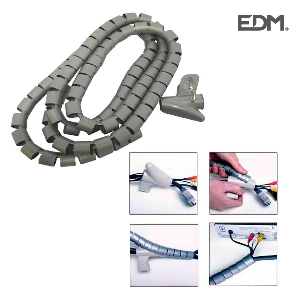 Organizador De Cabos 2mts /25mm Edm