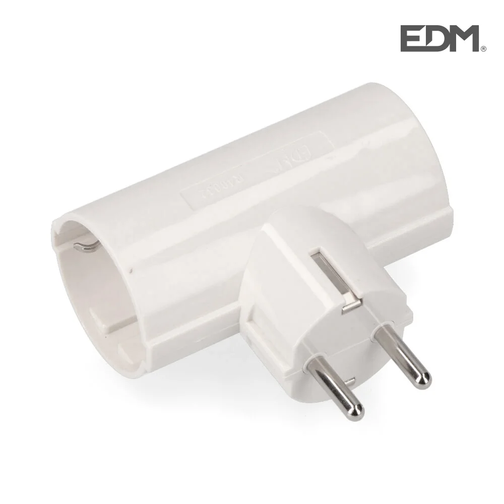 Ficha 2 Tomadas Baquelite (Retractilada) T/Tl 16a 250v Edm