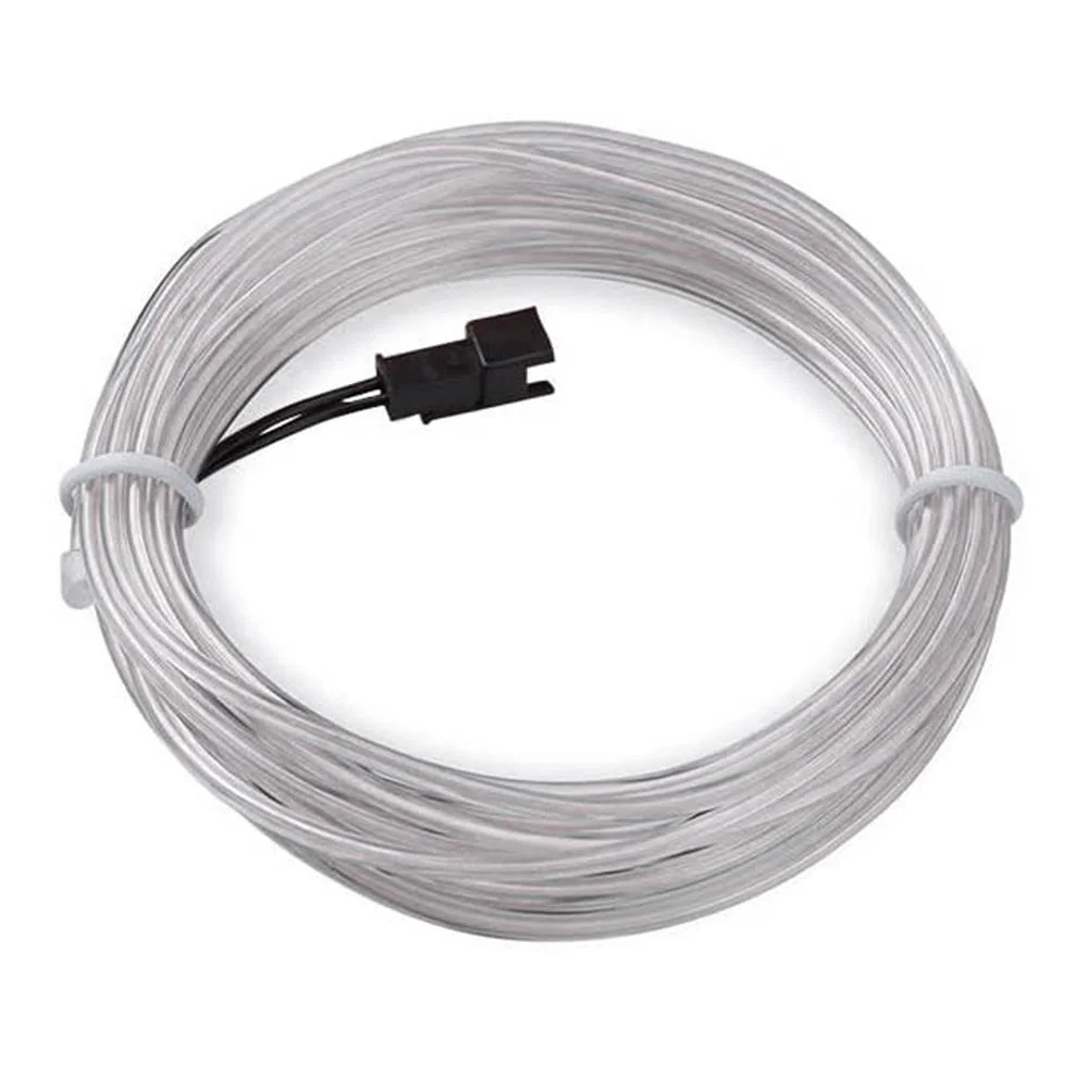 Luz de N&eacute;on Flex&iacute;vel Branca para Carro 5m