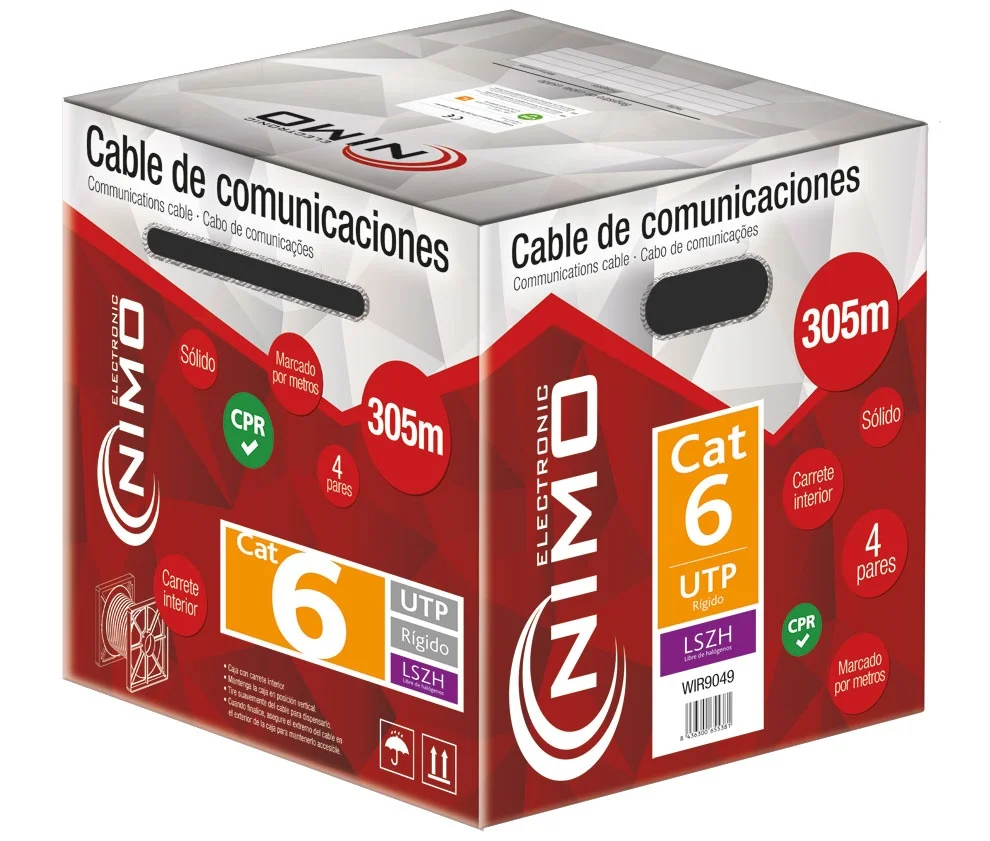 Cable para Datos Utp Cat.6 Libre de Hal&oacute;genos Lsz.
