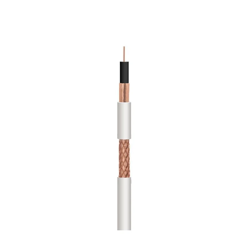 Rollo de Cable Coaxial de Antena Blanco 100m