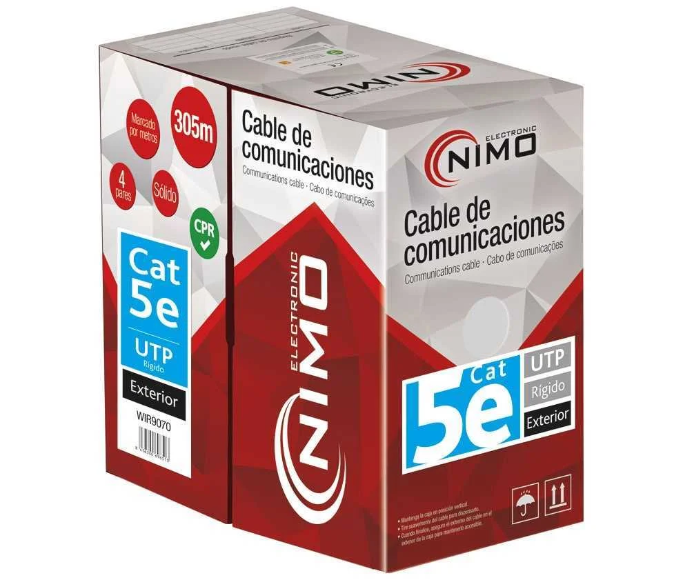 Bobine Cabo Utp Rigido Cat5e P/ Exterior (305m)