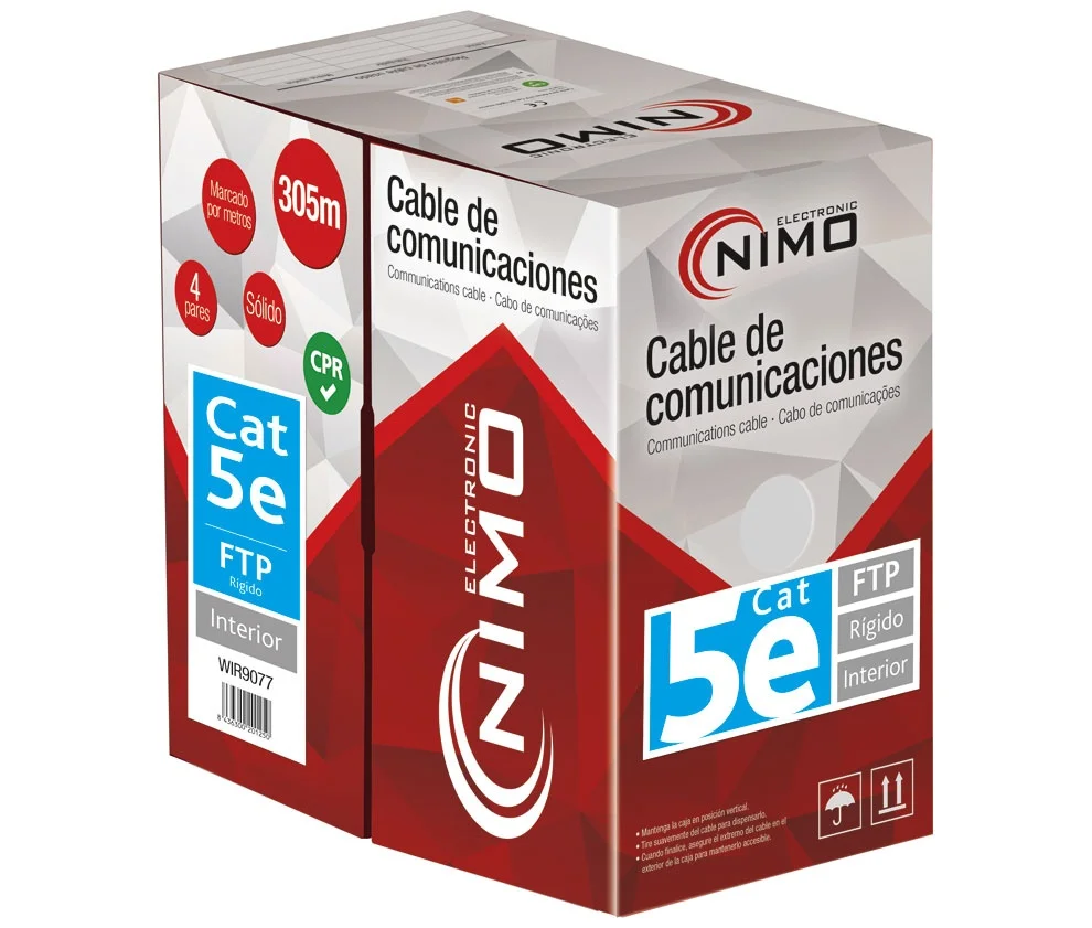 Cable para Datos Ftp Cat.5e R&iacute;gido Interior, 305m