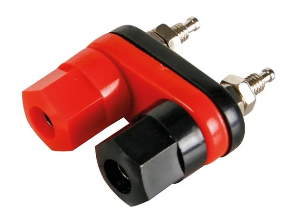Conector Doble Banana Hembra 4mm Negro/Rojo