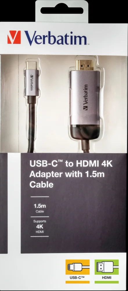 Verbatim Cabo Adaptador Usb-C para Hdmi Aluminio 1.5mt