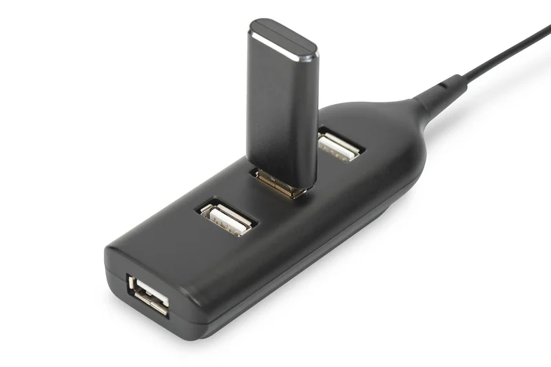 DIGITUS USB 2.0 Hub 4 portas 4 x USB A / F na cone
