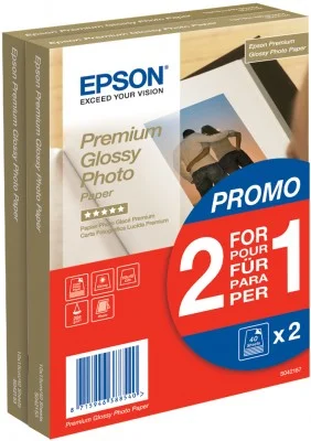 2x 40 Papel Epson Premium Glossy Photo 10x15 Cm,.