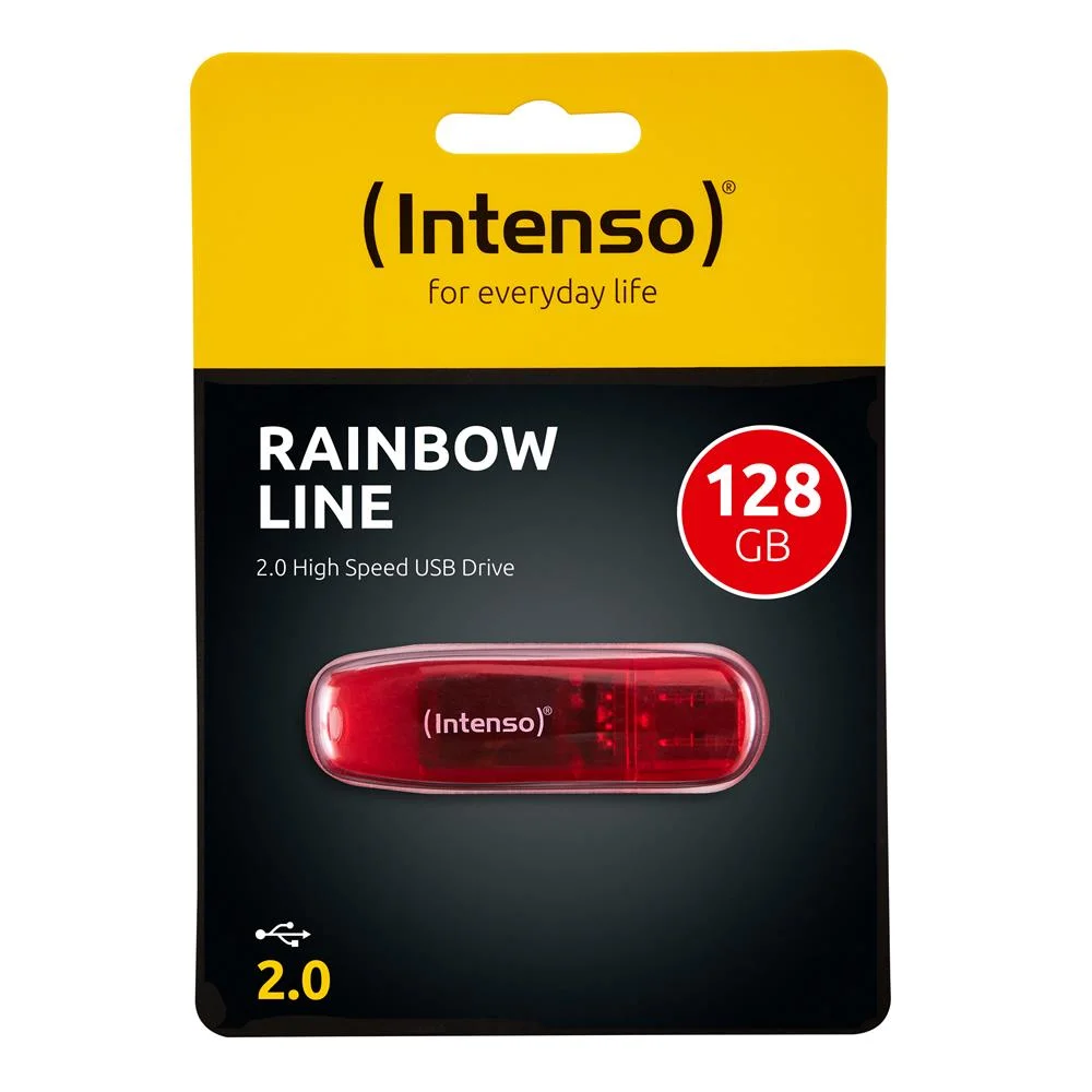 Mem&oacute;ria Usb Intenso Rainbow Line 128 Gb