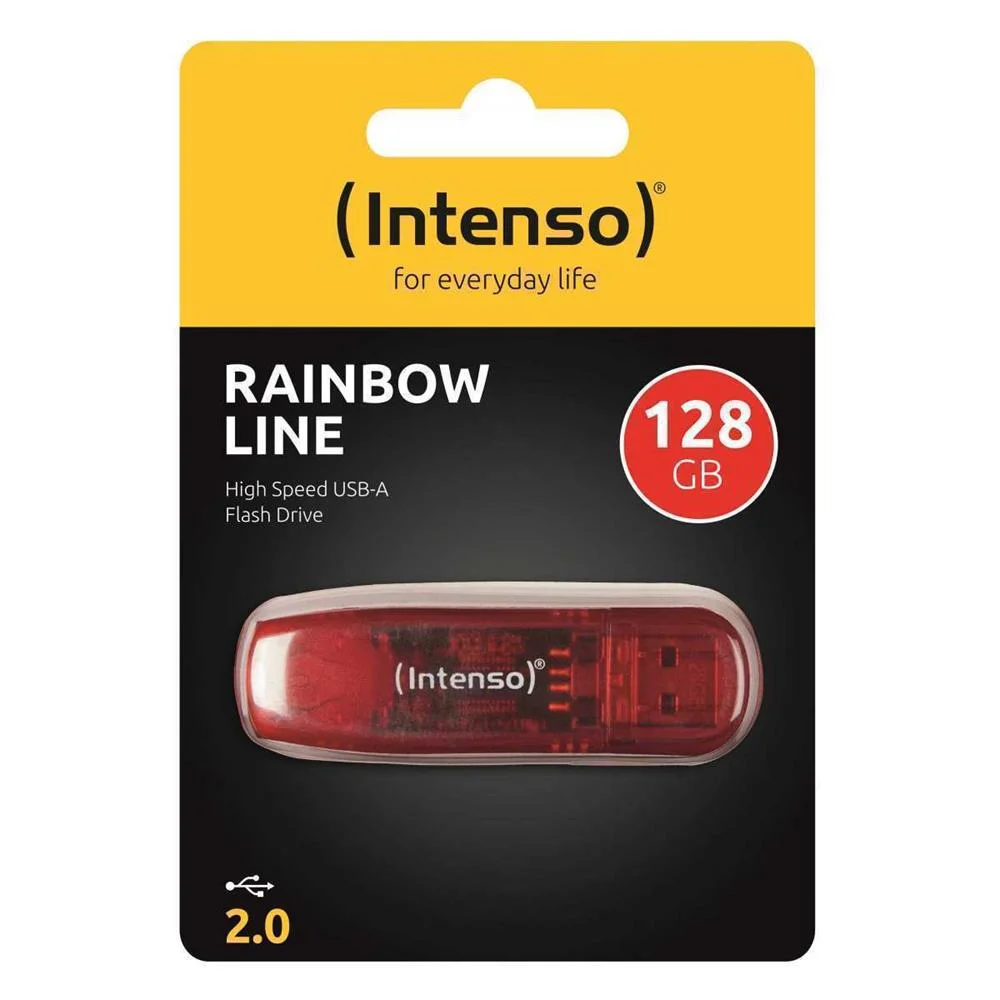 Mem&oacute;ria Usb Intenso Rainbow Line 128 Gb