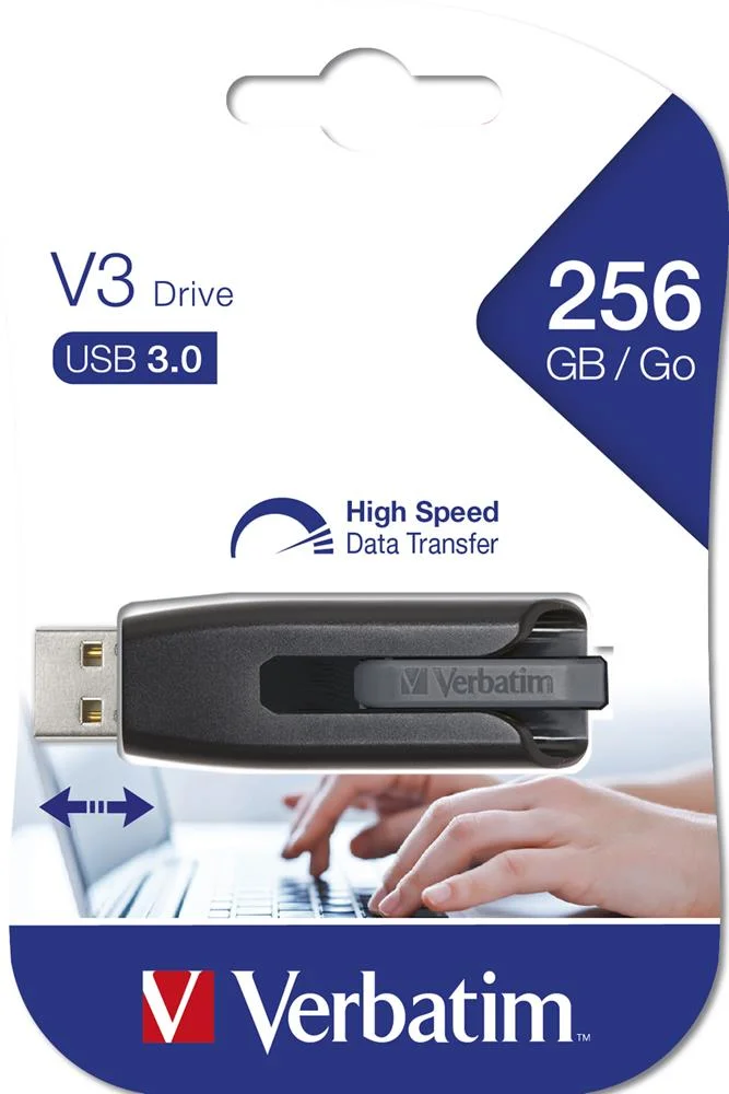 Usb-Stick 256gb Verbatim 3.2 V3 Store'n Go Grau Retail