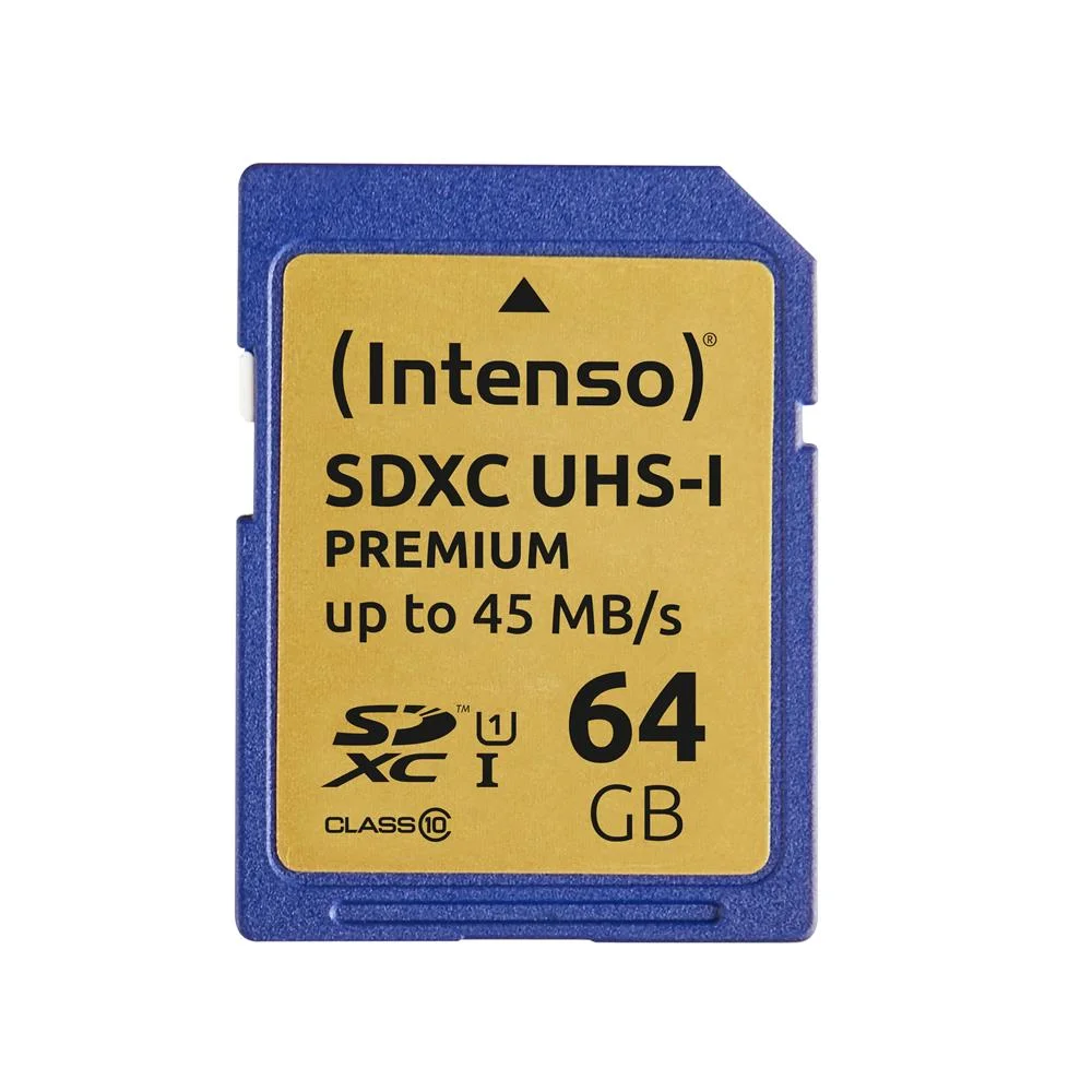 Cart&atilde;o Intenso Sdxc 64gb Classe 10 Uhs-I P.