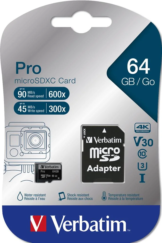 Verbatim Microsdxc Pro 64gb Classe 10 Uhs-I.