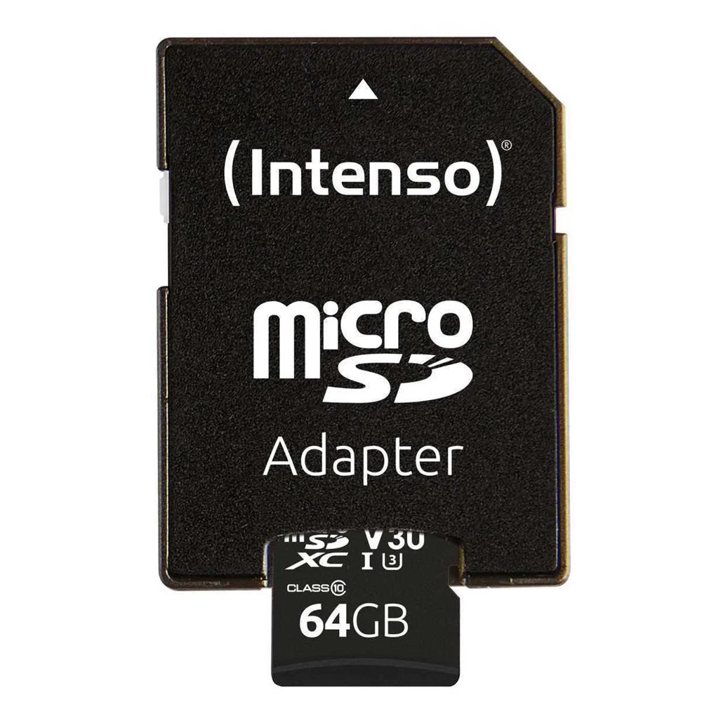 Cart&atilde;o Micro SD INTENSO 3433490 64GB