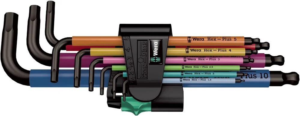 Wera 950/9 Hex-Plus Hf 1 L-Key Set, Blacklaser
