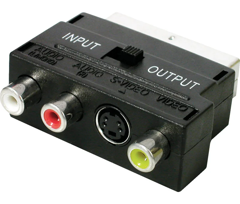Adaptador Scart Entrada/Saida 3 Rca Femea+Svhs