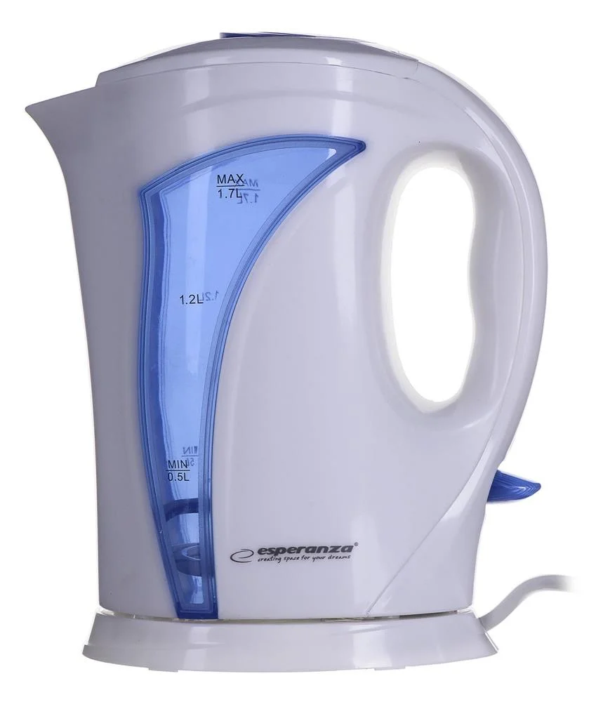Chaleira Esperanza Ekk018g  Azul Branco Pl&aacute;stico 2200 W 1,7 L 