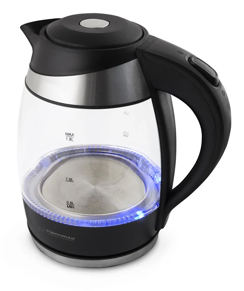 Esperanza Electric Glass Kettle With LED Gullfoss 1.8 L