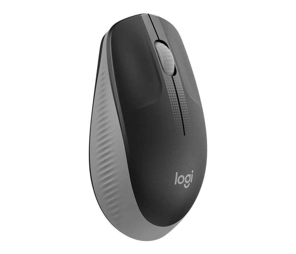 Raton Logitech M190 Wireless Negro Gris 3 Botones.