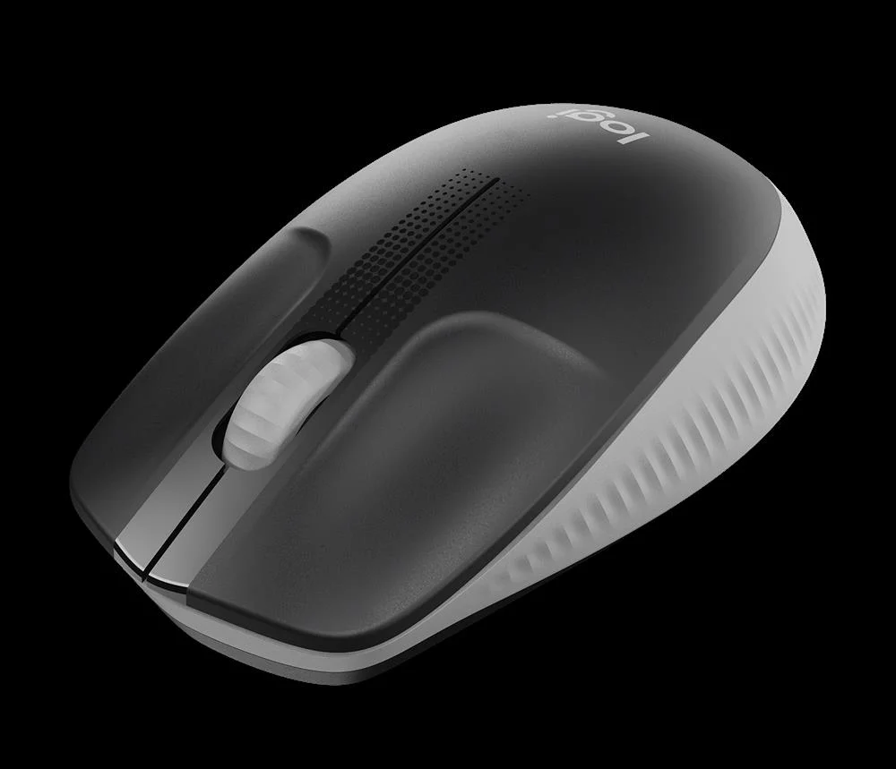 Raton Logitech M190 Wireless Negro Gris 3 Botones.