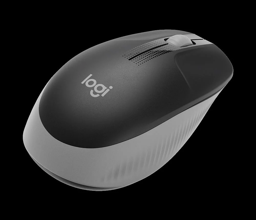 Raton Logitech M190 Wireless Negro Gris 3 Botones.