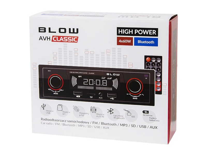 Auto-Radio Blow Avh Classic 4x60w Bluetooth