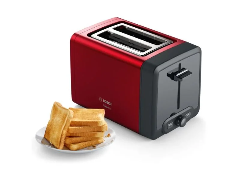 Bosch Tat4p424de Toaster 2 Slice(S) 970 W Black  Red