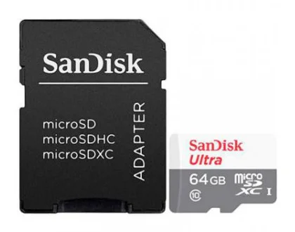 Cart&atilde;o de Mem&oacute;ria Sdxc Sandisk Sdsqunr-064g-Gn3ma 64 Gb Cl10 