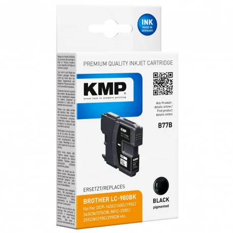 Cartucho de tinta preto KMP B77B compat&iacute;vel com w.