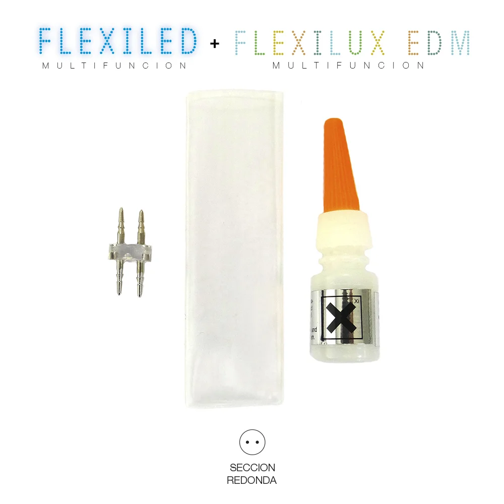 Kit Uni&atilde;o Tubo Flexilux/Flexiled 2 Vias Edm
