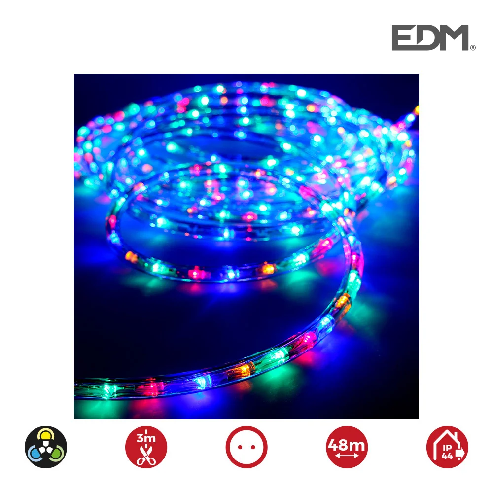 Tubo Flexiled Multicor 36 Leds/M 2 Vias Multifun&ccedil;&otilde;es Ip44 Edm. 48m Pre&ccedil;o Por 3 Metros