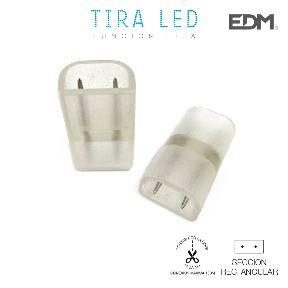Conector Reto Para Duas Fitas De Led Edm