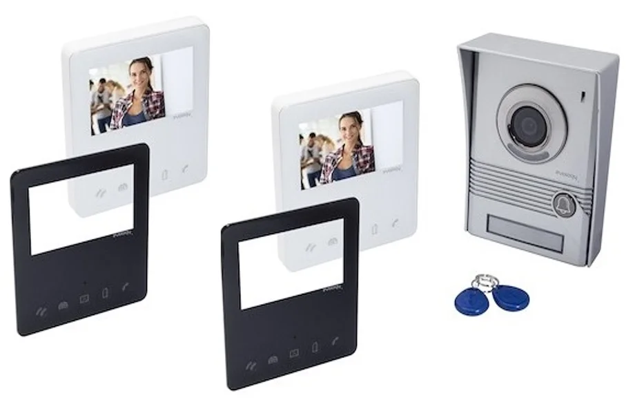 V&iacute;deo Porteiro Pro De 4" Com Badges E 2&ordm; Monitor