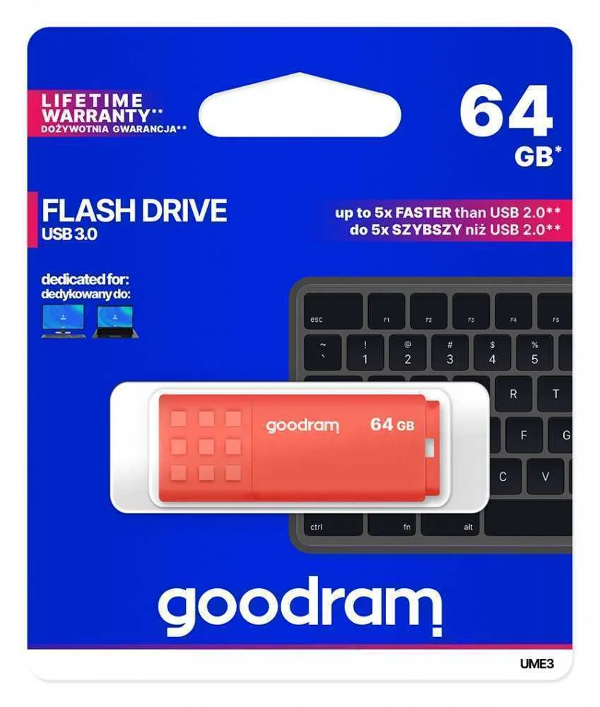 Goodram Ume3 Usb 3.0        64gb Orange