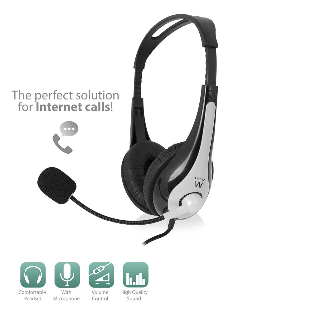 Ewent Headset Pro With Mic And Volume Control Jac.