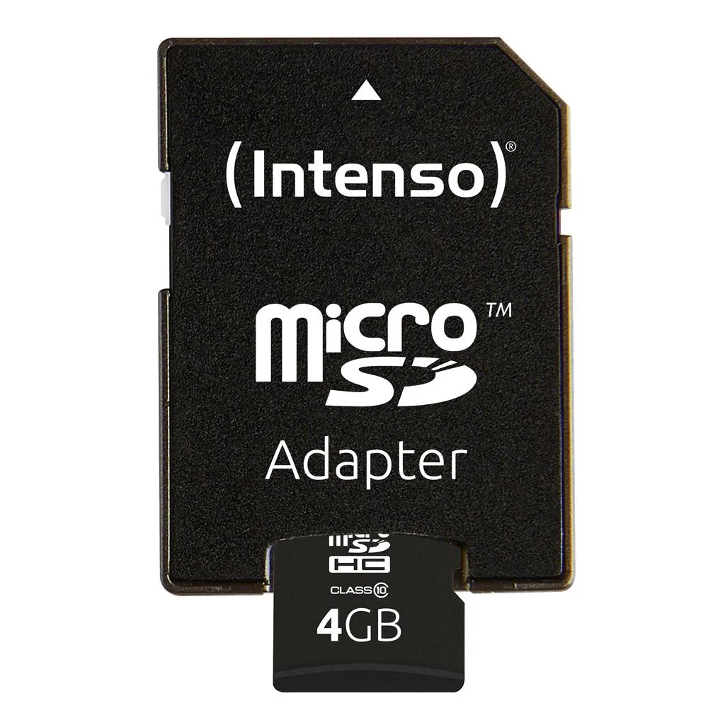 Memory Micro Sdhc 4gb C10/W/Adapter 3413450 Inten.