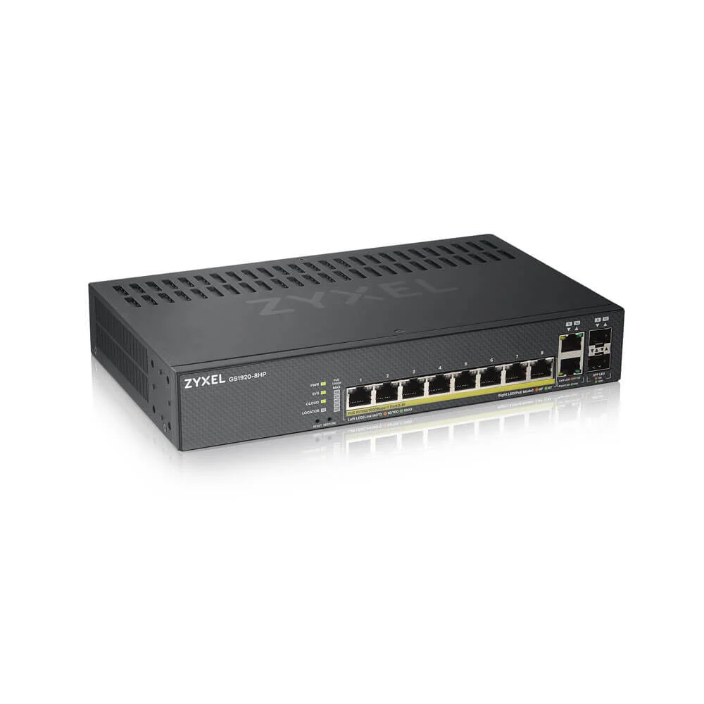 Zyxel Switch  8x Ge Gs1920-8hpv2 Poe+                Managed