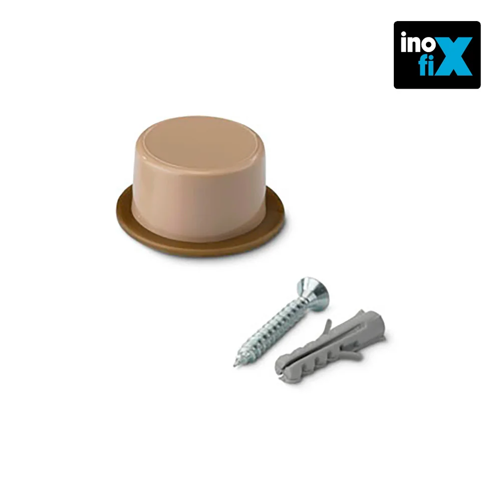 Batente para Porta com Parafuso Beige (Blister 2 Unid.) Inofix