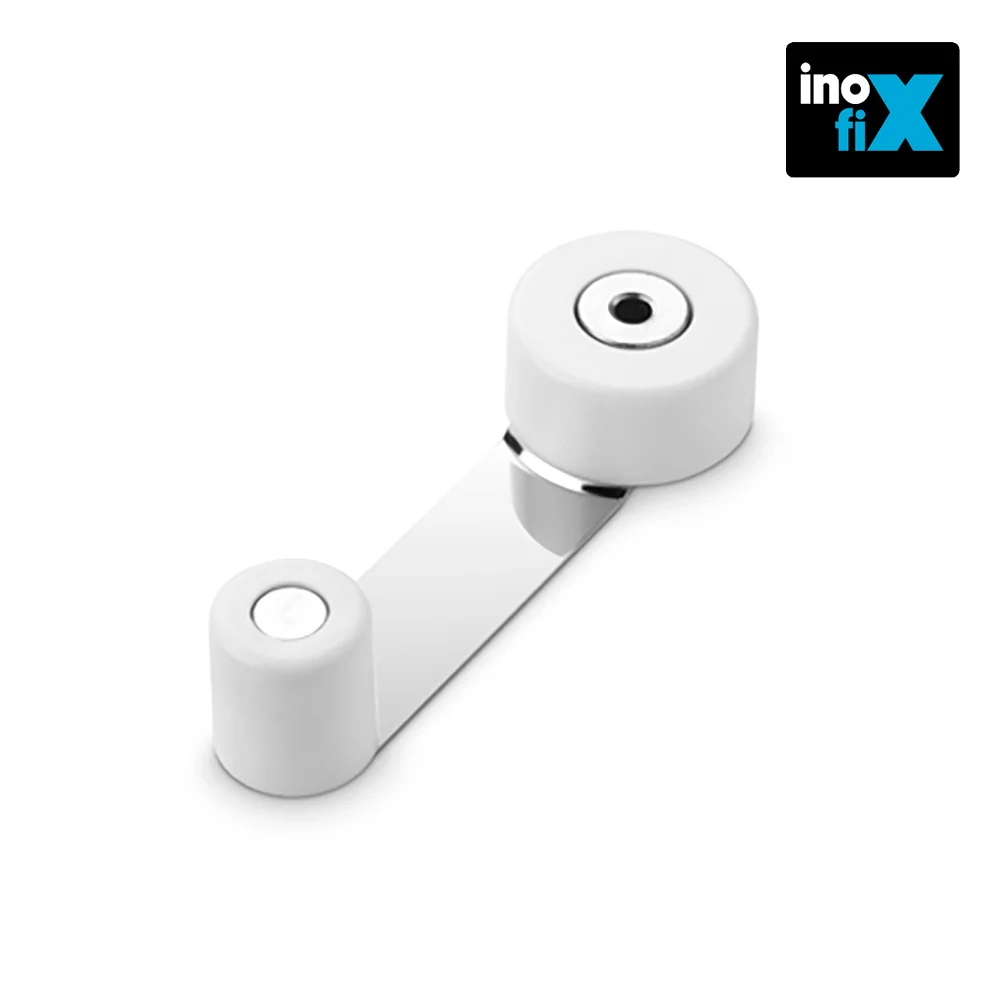 Batente Retentor Giratorio Metalico Branco (Blist.