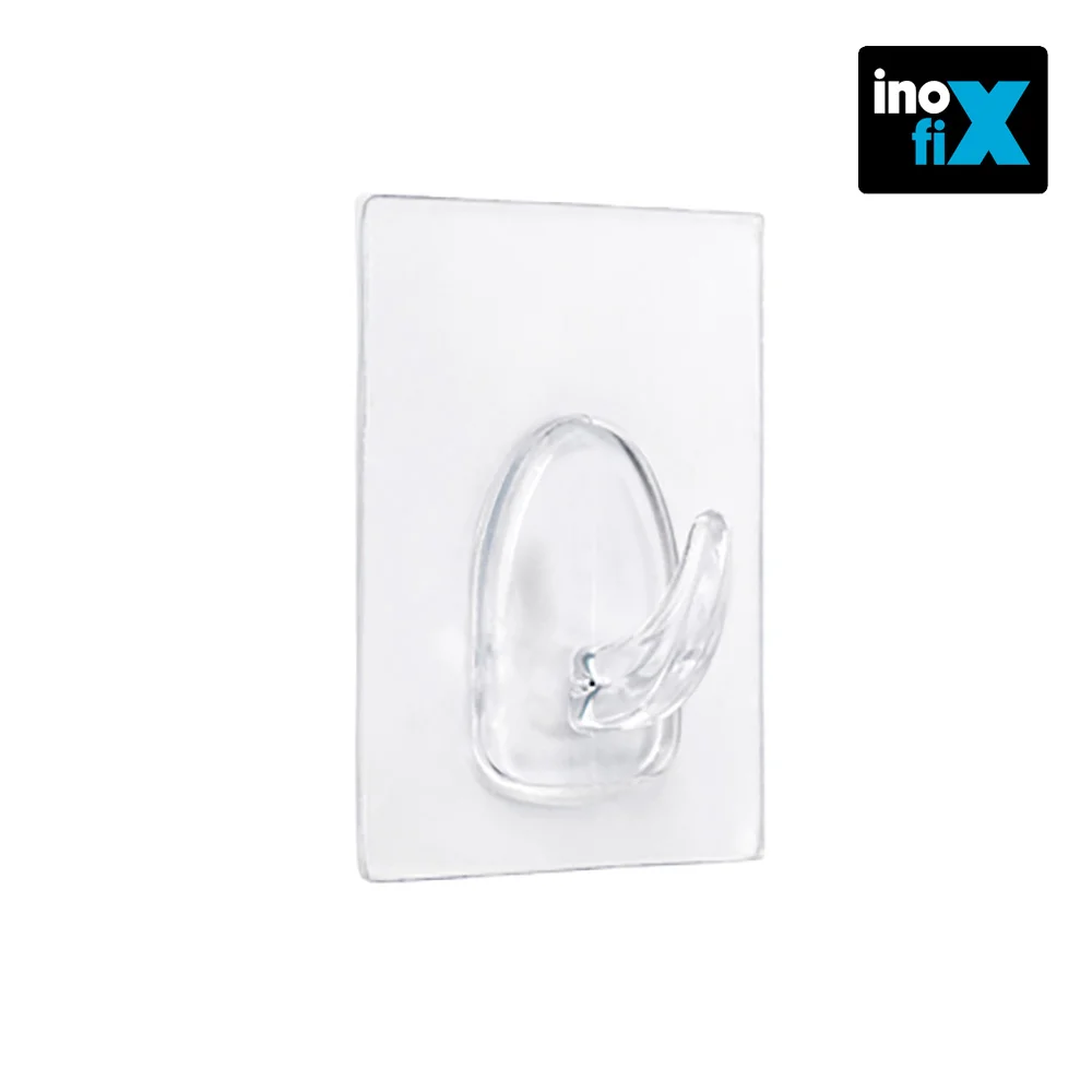 Cabide Aderente Reutilizavel 60x47mm Transparente.