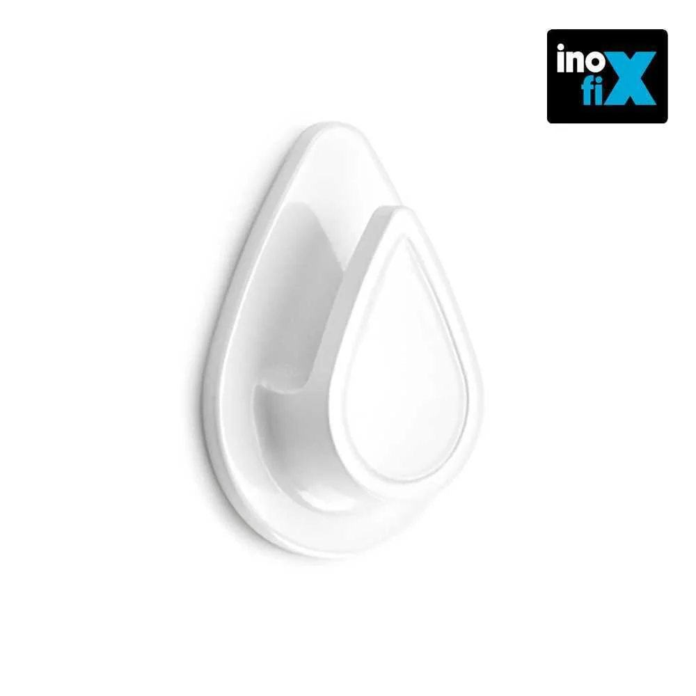 Cabide Resistente &agrave; &Aacute;gua Mod Gota Branco (Blister.
