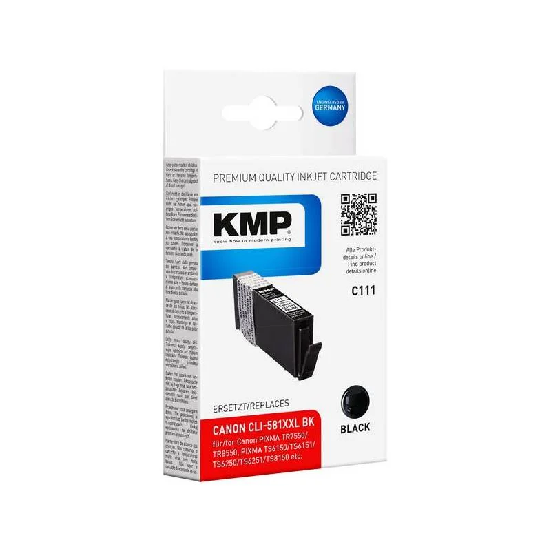 Cartucho de tinta preto KMP C111 compat&iacute;vel com Ca