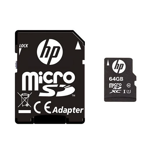 Cart&atilde;o de Mem&oacute;ria Micro Sd com Adaptador Hp Sdu64gbxc10hp-Ef 64gb 