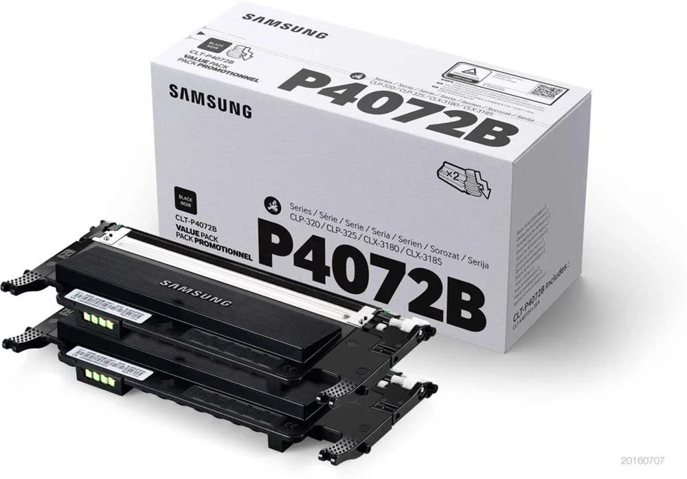 Samsung Clt-P4072b, 3000 P&aacute;ginas, Preto, 2 Unidad.