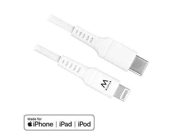 Ewent Cabo Lightning/ Usb-C Mfi White 1mt