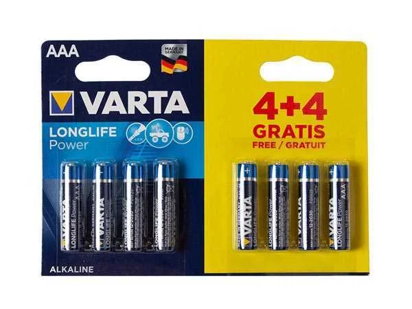 Pilha Alcalina Varta Cd4bkkd13-P AAA 1,5v High Energy (8 Pcs) 