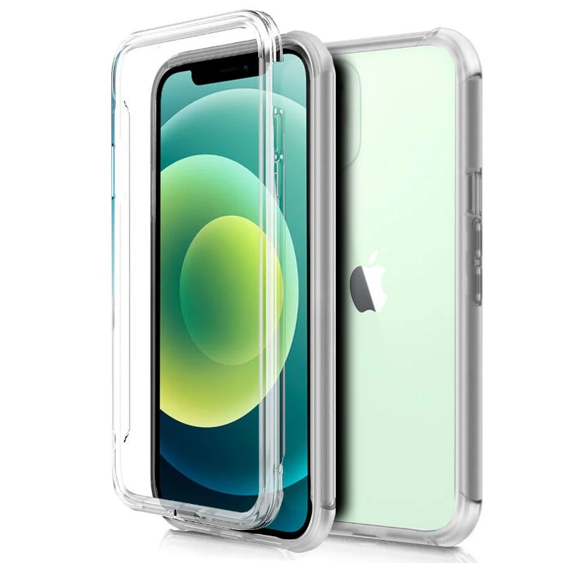 Cool Capa de Silicone 3d para iPhone 12/12 Pro (Frente e Verso Transparentes)