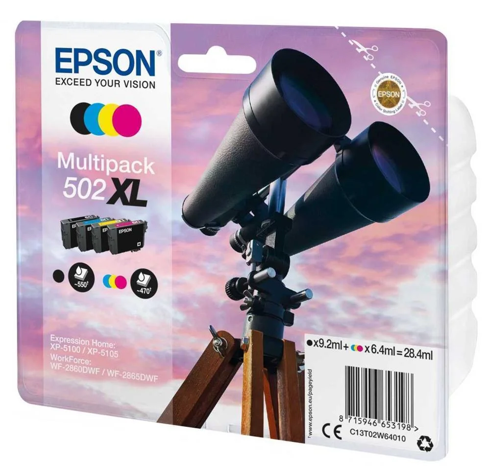 Cartucho de Tinta Original Epson N&ordm;502xl Multipac.