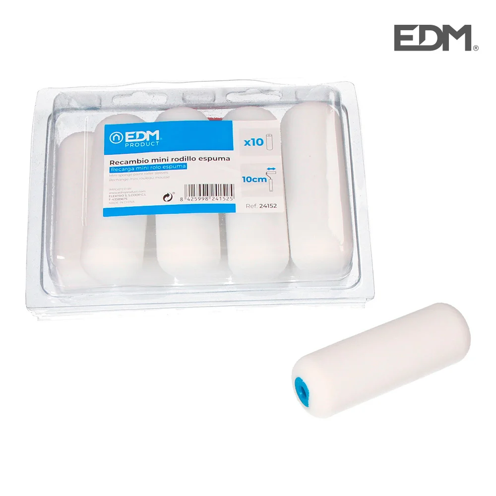 Substitui&ccedil;&atilde;o Mini Rolo Esponj110mm 10 Unid. Edm