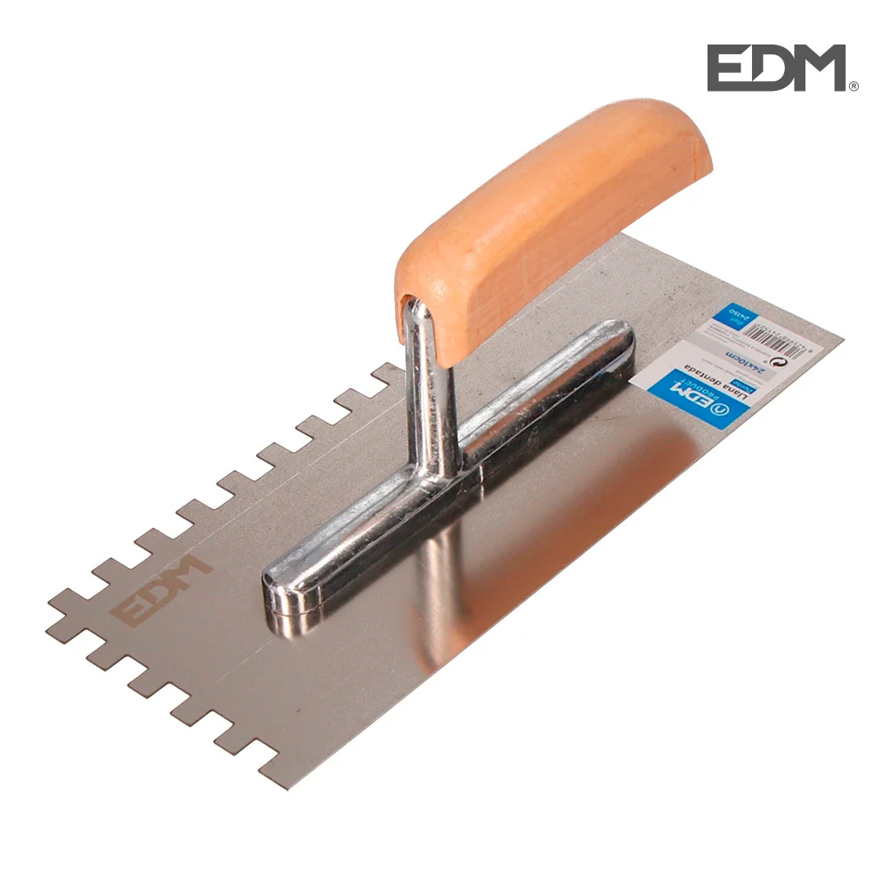 Esp&aacute;tula Ret&acirc;ngular Dentada Al&ccedil;a Pl&aacute;stico 240x100mm Edm